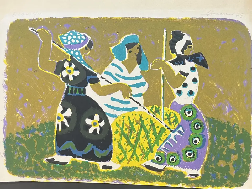 &laquo;В поле&raquo;, Агабеков Александр Суренович, художник, купить картину, купить, работы, графика, галерея ОПХ, аукцион