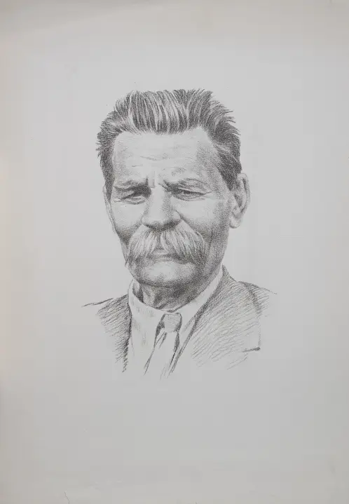 «Портрет М. Горького», Н.Х., художник, купить картину.