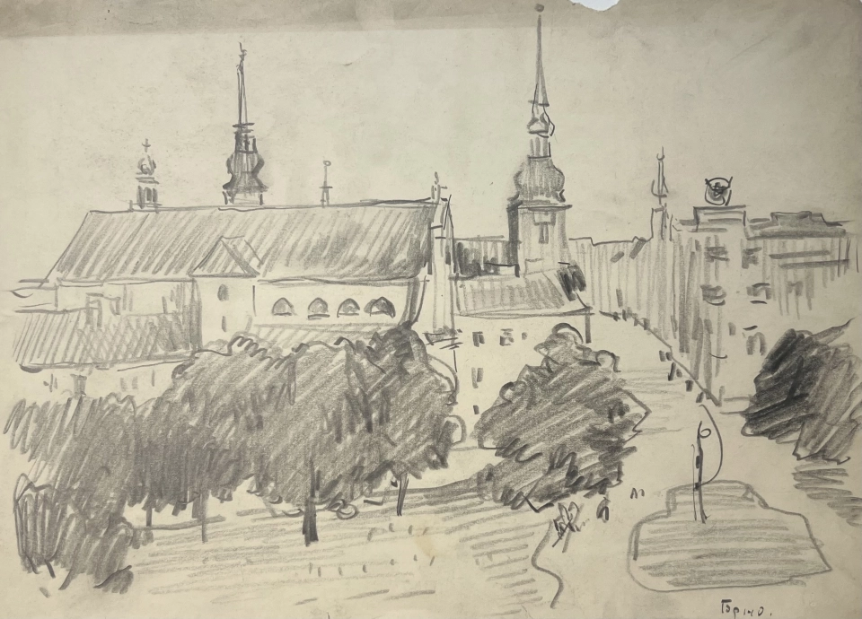 «Брно», Пентешин Иван Мильевич, художник, купить картину, купить, работы, графика, галерея ОПХ, аукцион