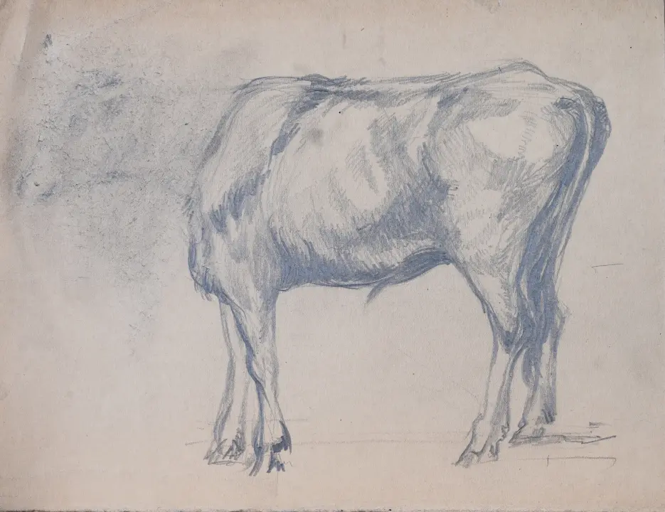 «Корова», 1959 г., Васильев Анатолий Ильич, художник, купить картину.