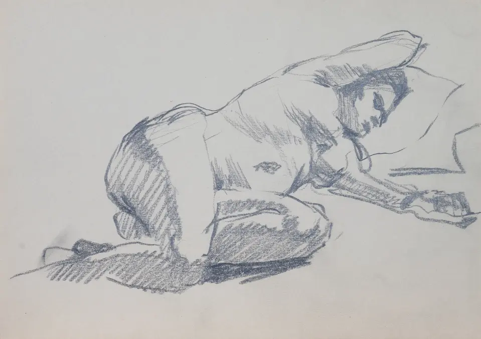 «Натурщица», 1959 г., Васильев Анатолий Ильич, художник, купить картину.