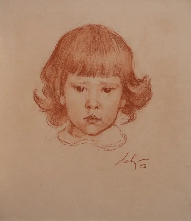 &laquo;Портрет девочки&raquo;, Левитин Анатолий Павлович, художник, купить картину, 1973 г.