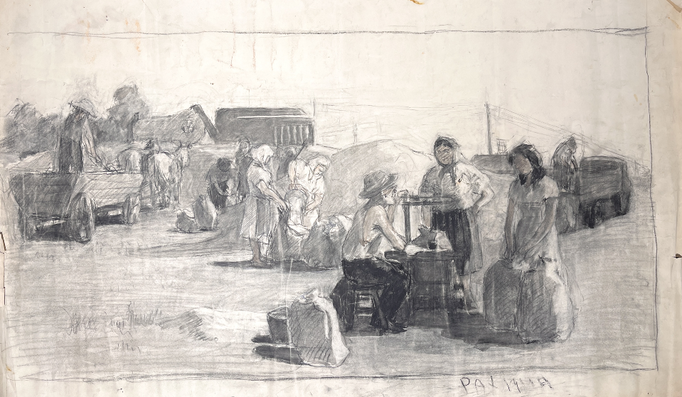 «Колхоз», Рахина В.И., купить картину, графика