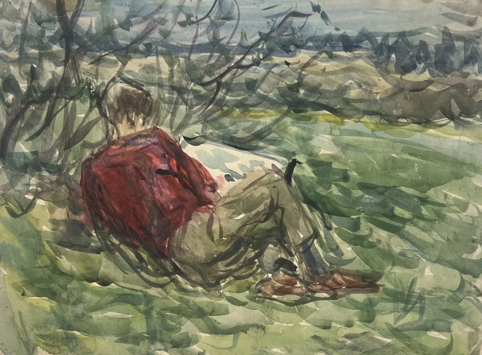 «На природе», Пентешин Иван Мильевич, художник, купить картину, купить, работы, графика, галерея ОПХ, аукцион