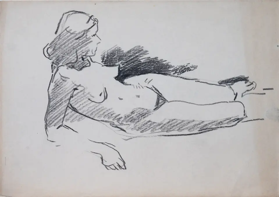 «Натурщица», 1959 г., Васильев Анатолий Ильич, художник, купить картину.