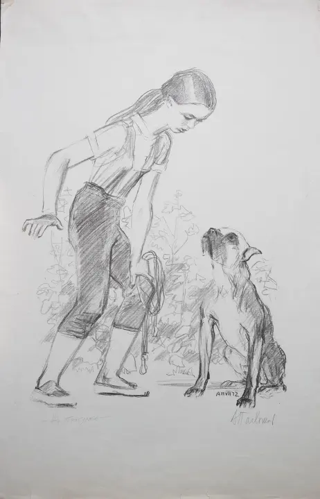 &laquo;На прогулке&raquo;, 1972 г., Пахомов Алексей Федорович, художник, купить картину.
