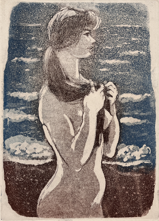 «У моря», Бутрова Мария Николаевна, художник, купить картину, купить, работы, аукцион, графика, галерея ОПХ, Bidspirit, бидспирит, магазин