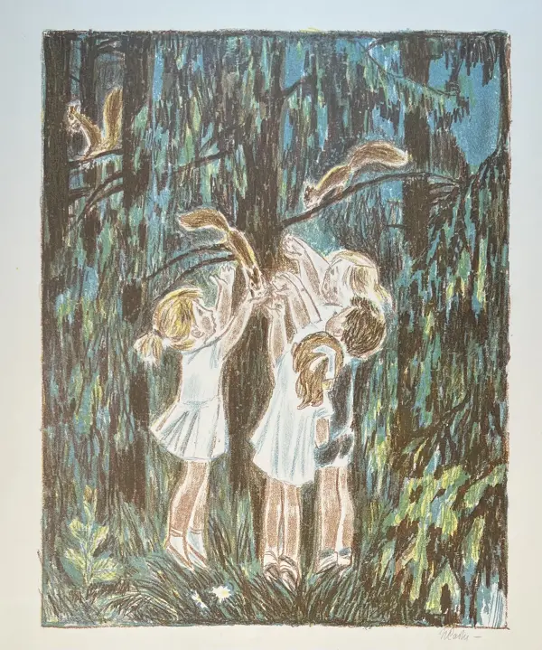 &laquo;Дети в парке&raquo;, Жабина Тамара Алексеевна, художник, купить картину.