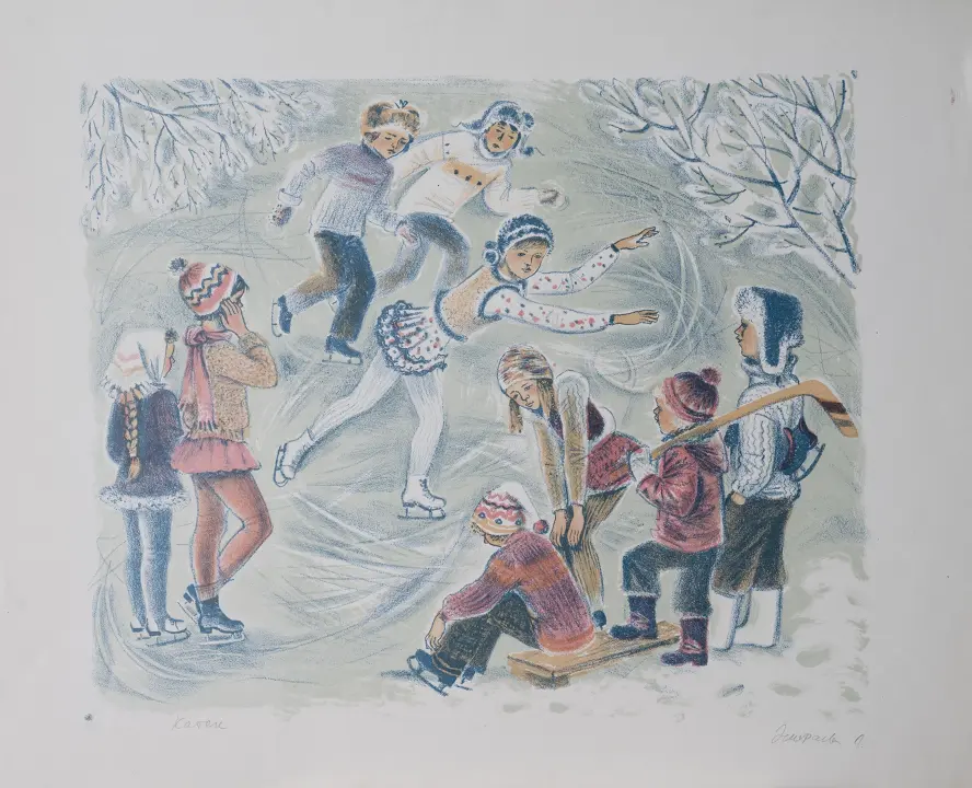 «Каток», Эскараева Людмила Колдоровна, художник, купить картину.