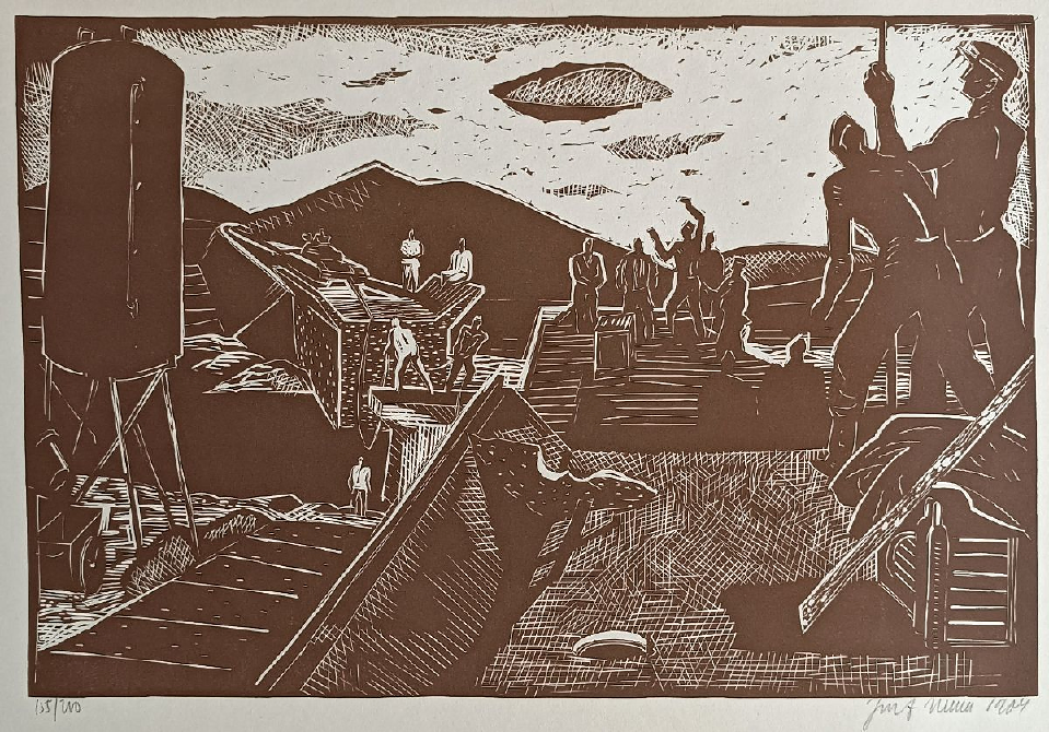«Строительство моста на польской границе» Josef Nemec