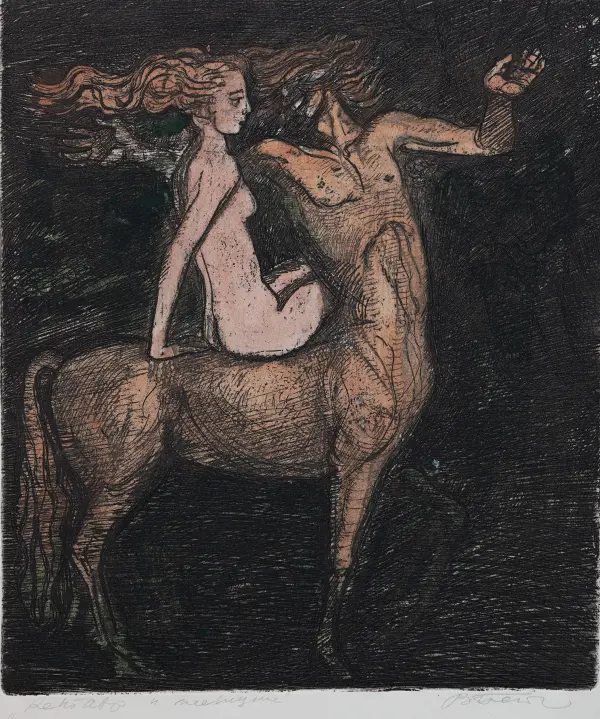 «Кентавр и женщина», Н.Х., художник, купить картину.