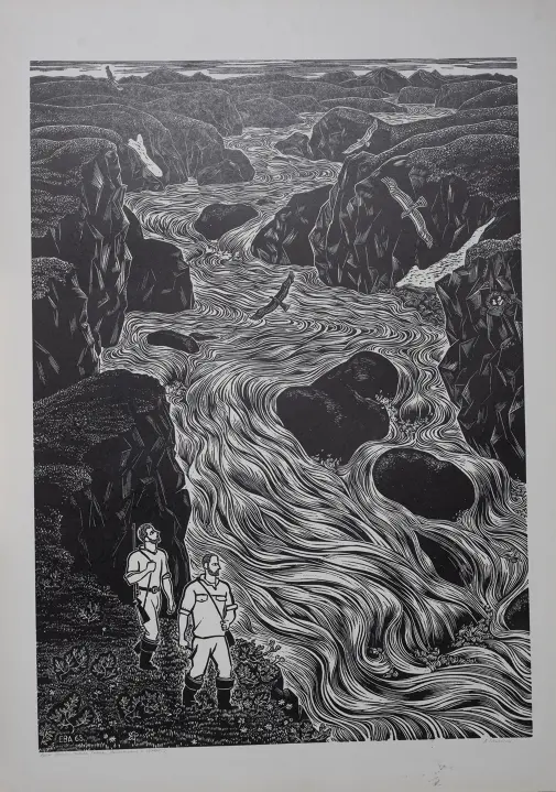 &laquo;Вдоль бурного потока&raquo;, 1968 г., Емельянов Владимир Александрович, художник, купить картину.