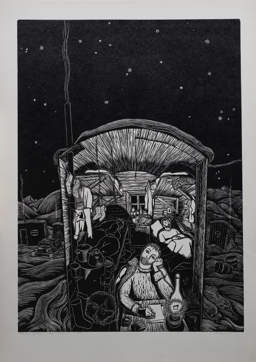 «Письмо из Заполярья», 1968 г., Емельянов Владимир Александрович, художник, купить картину.
