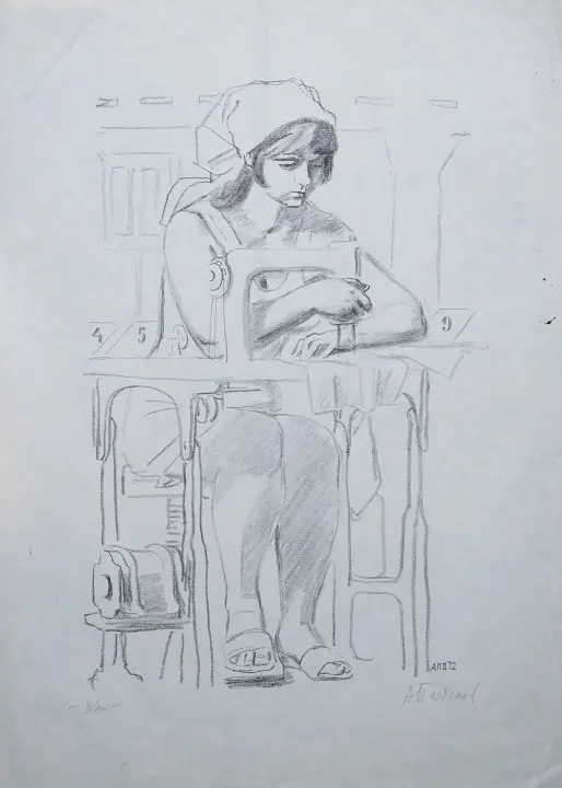 &laquo;Швея&raquo;, 1972 г., Пахомов Алексей Федорович, художник, купить картину.