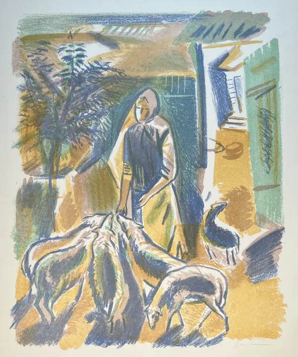 &laquo;Кормит скот&raquo;, Зиннатова Рамзия Шайдиевна, художник, купить картину.