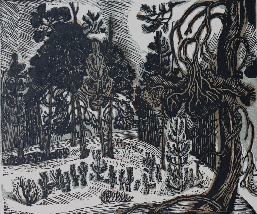 «Зимний лес», 1990 г., Овсянников Александр Леонидович, художник, купить картину.