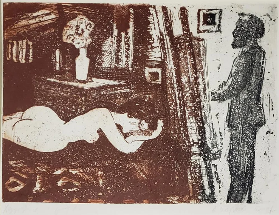 «Художник и модель», Барков, художник, купить картину