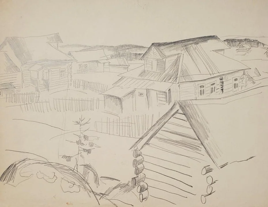«Избы Беломорье», Шаманов Б.И., художник, купить картину 