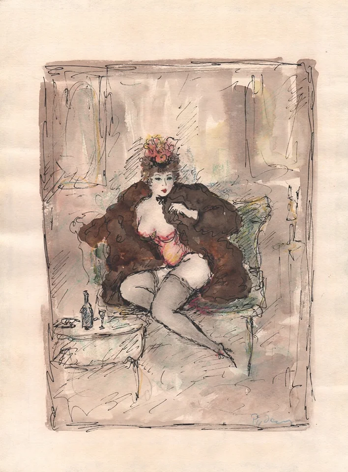 lot 204. «Кокотка в коричневой шубке»