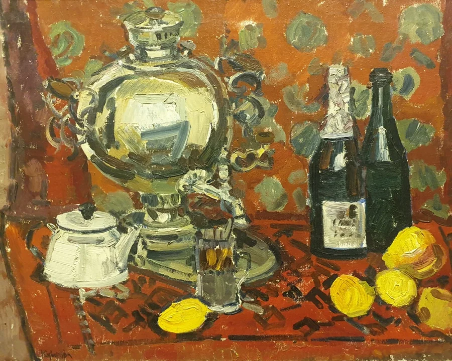 lot 235. «Самовар на красной скатерти»