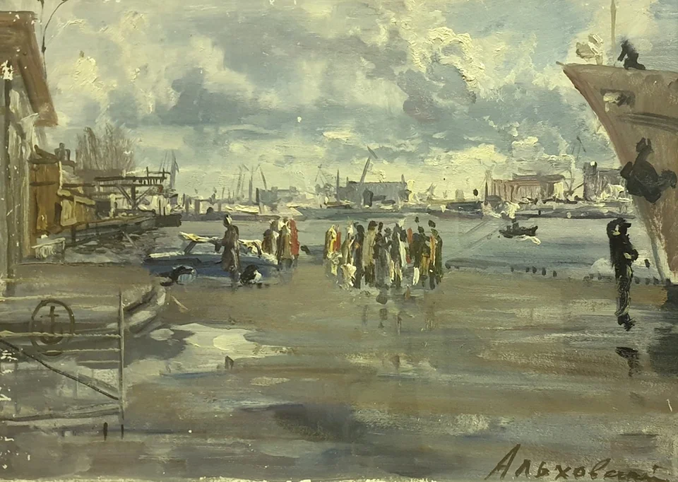 «Порт», Альховский Александр Давидович, художник, купить картину