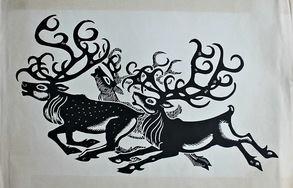 lot 89. «Бегущие олени»