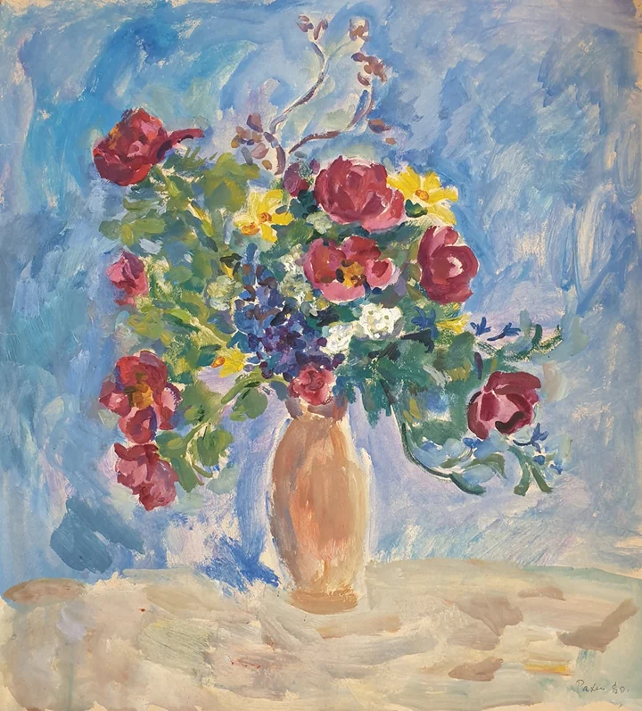 lot 53. «Букет с пионами»