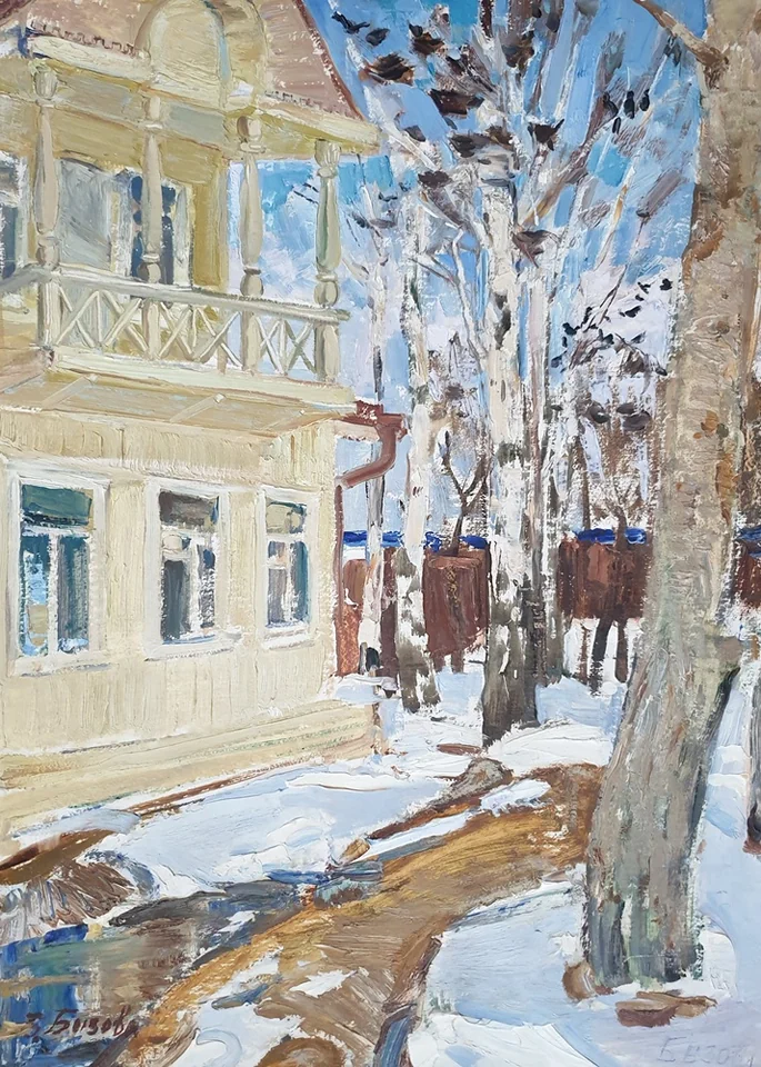 «Ранняя весна», Бызова Злата Николаевна, художник, купить картину, купить, работы, аукцион, живопись, галерея ОПХ, Bidspirit, бидспирит, магазин