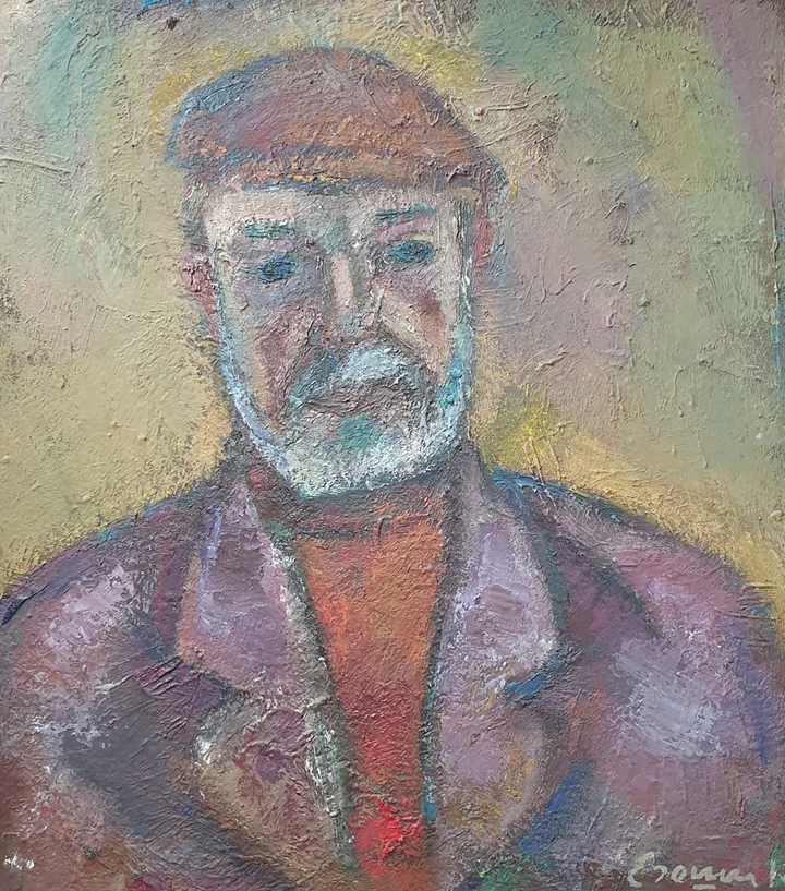 «Автопортрет в кожаной кепке», Егошин Г.П., купить картину