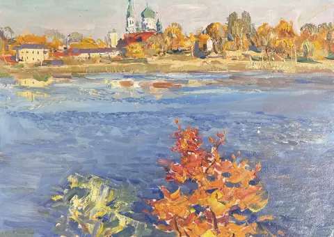 &laquo;Осенний пейзаж&raquo;, художник, купить картину, купить, работы, живопись, галерея ОПХ, аукцион, бидспирит, bidspirit