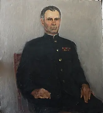 &laquo;Портрет Вахтера Тимофеева&raquo;, Яркин В.П., художник, купить картину, купить работы, живопись, галерея ОПХ, аукцион, советская живопись, советский реализм, мастерская Орешникова