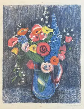 &laquo;Маки&raquo;, Алякринская Алевтина Сергеевна, художник, купить картину, купить, работы, графика, галерея ОПХ, аукцион