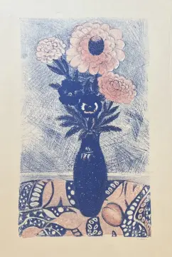 &laquo;Натюрморт с анемонами&raquo;, Алексеева Елена Сергеевна, художник, купить картину, купить, работы, графика, галерея ОПХ, аукцион