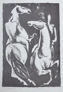 &laquo;Всадники&raquo;, Сперанская Елена Сергеевна, художник, купить картину, купить, работы, графика, галерея ОПХ, аукцион
