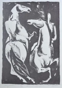 &laquo;Всадники&raquo;, Сперанская Елена Сергеевна, художник, купить картину, купить, работы, графика, галерея ОПХ, аукцион