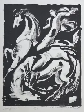 &laquo;Всадник&raquo;, Сперанская Елена Сергеевна, художник, купить картину, купить, работы, графика, галерея ОПХ, аукцион
